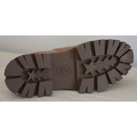 ASH 422111 Women Sz 41M US 11M Tan Genesis Pull-On Lug Sole Chelsea Booties - Picture 3 of 12